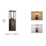Mountain Scenery LED Wall Sconce – Waterproof Outdoor Lighting in Black
