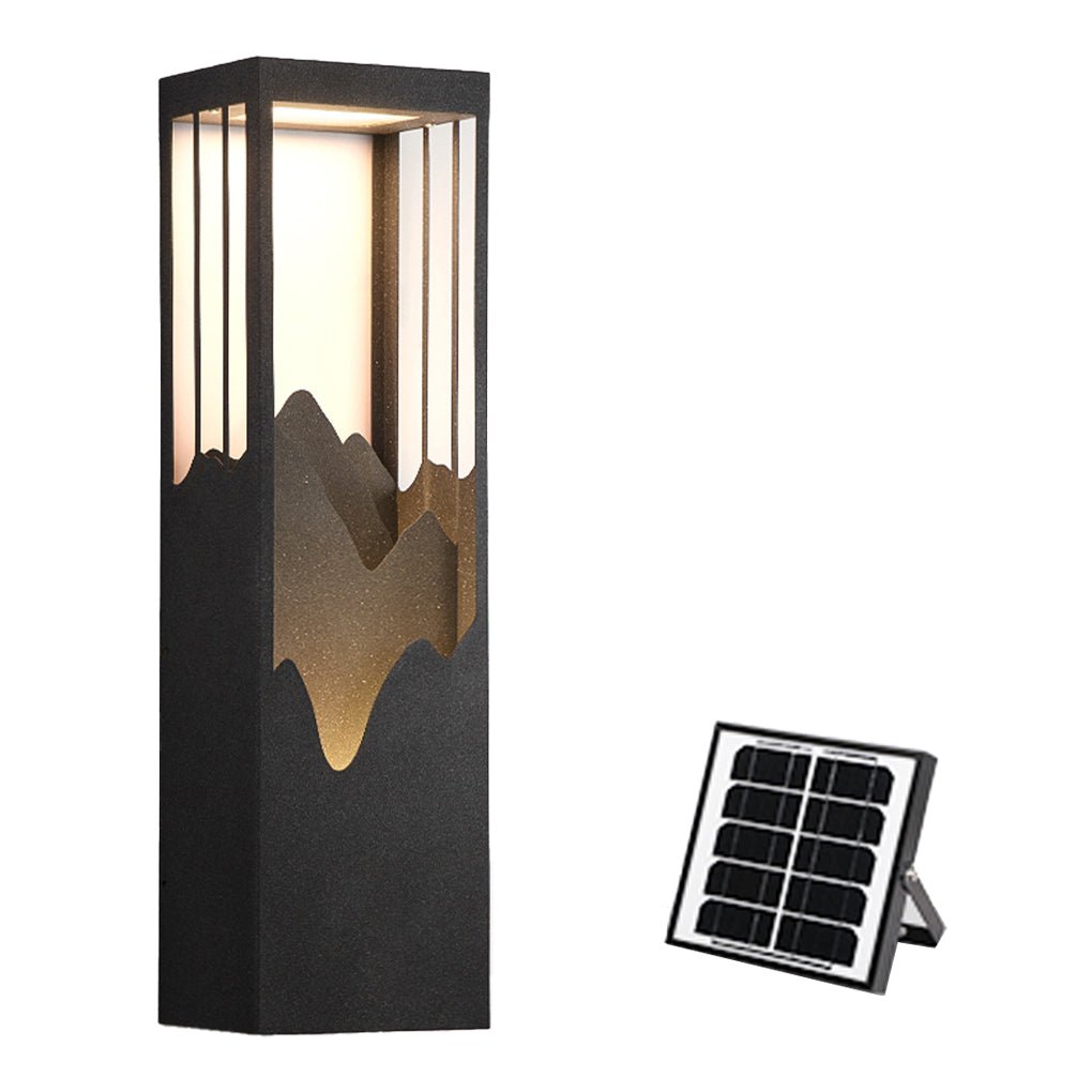 Mountain Scenery LED Wall Sconce – Waterproof Outdoor Lighting in Black