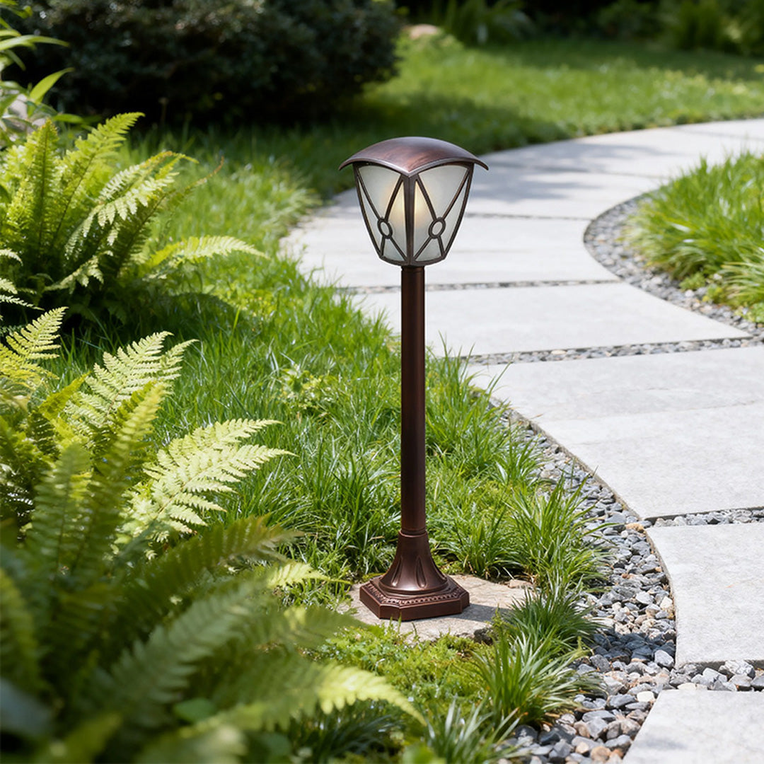 European LED Post Cap Light for Fence and Garden Paths, Matte Black Aluminum