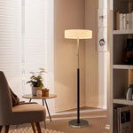 Lumière Drum Floor Lamp – LED Standing Light with Frosted Glass Shade
