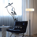 Lumière Drum Floor Lamp – LED Standing Light with Frosted Glass Shade