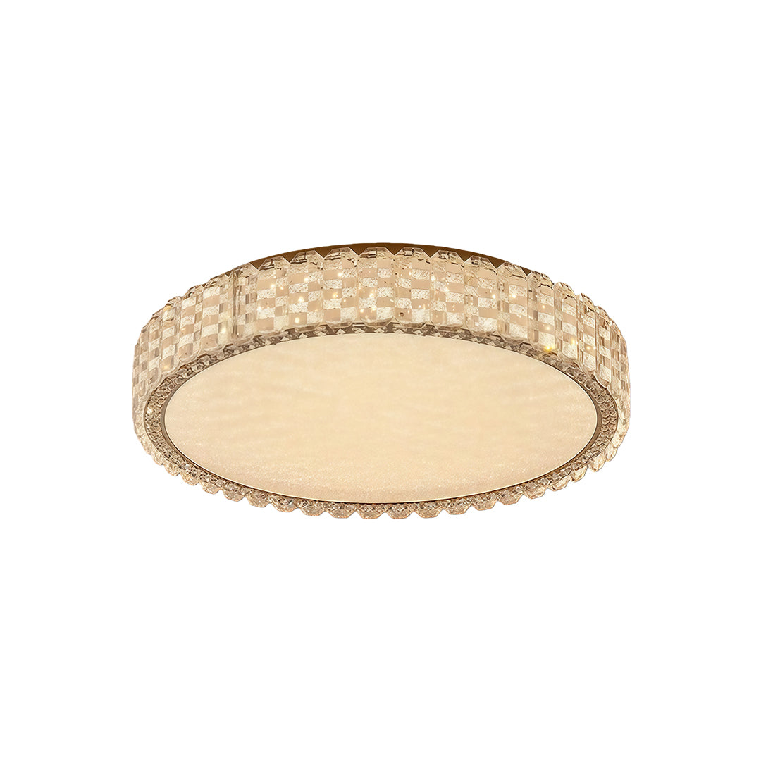 Luxury Crystal LED Flush Mount Ceiling Light in Chrome
