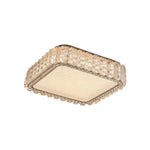 Luxury Crystal LED Flush Mount Ceiling Light in Chrome