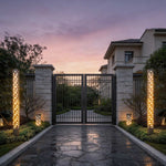 Modern Rectangular LED Bollard Light for Garden Paths & Courtyards