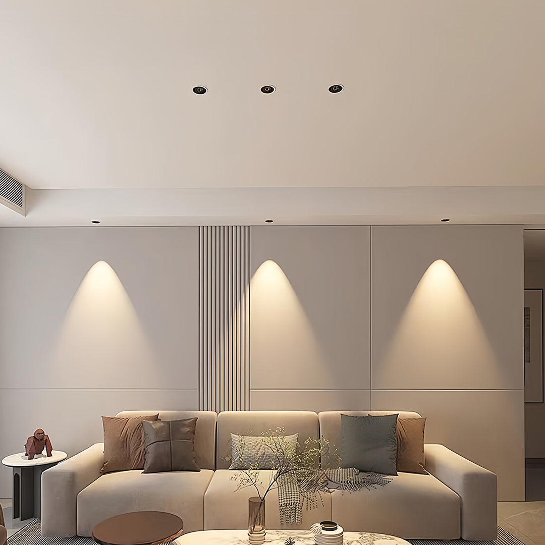 Recessed LED Ceiling Spotlights with Anti-Glare Optics for Modern Interiors