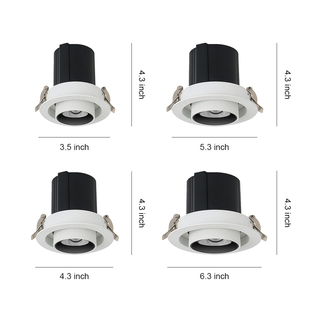 Architectural LED Recessed Spotlights with Adjustable Extendable Head