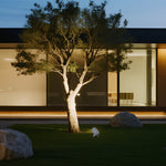 Round LED Landscape Spotlight in Modern Aluminum for Outdoor Spaces