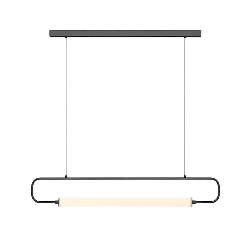 Skyline Linear LED Pendant Light in Black or Gold | Modern Minimalist Chandelier for Dining and Kitchen Island