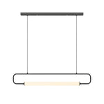 Skyline Linear LED Pendant Light in Black or Gold | Modern Minimalist Chandelier for Dining and Kitchen Island