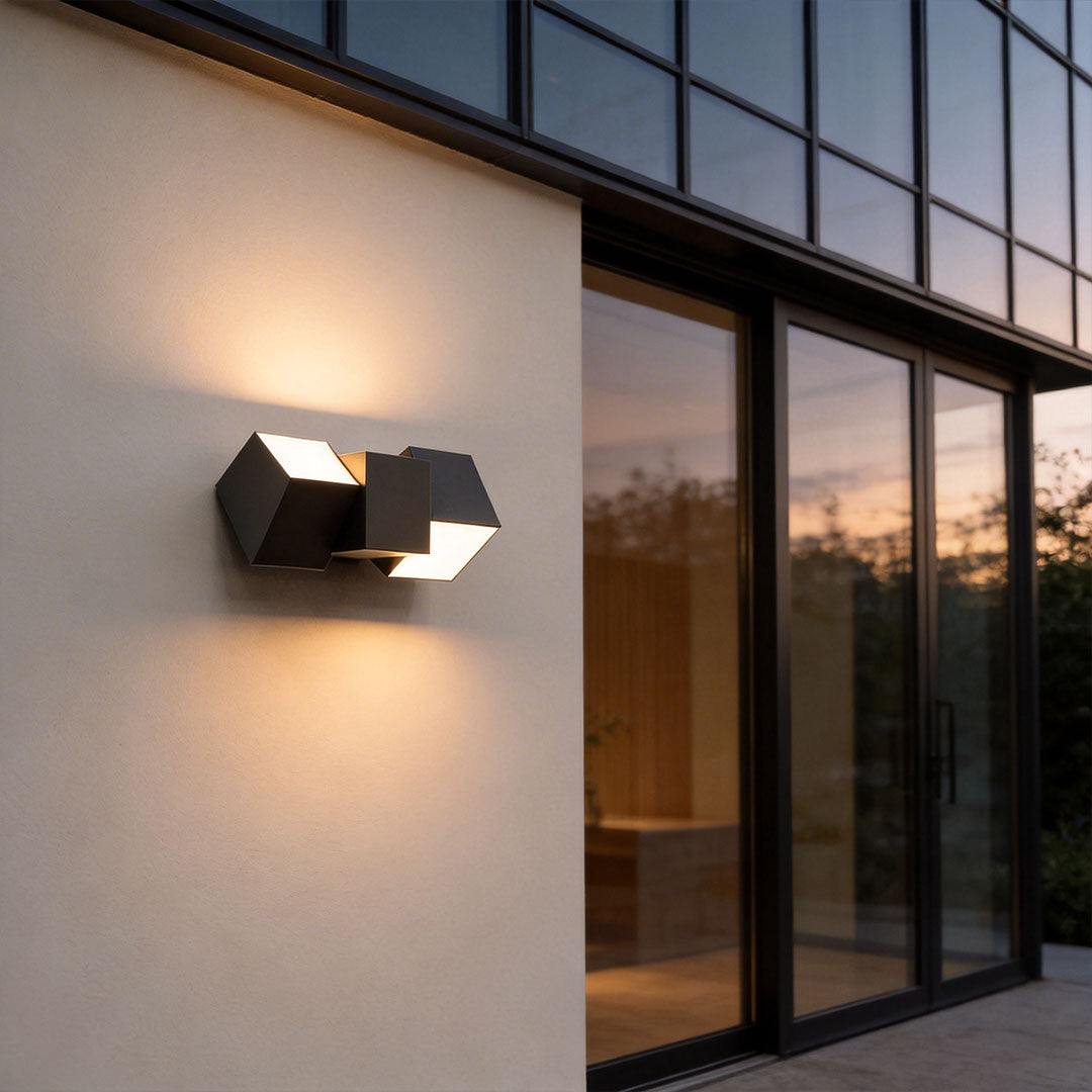 Modern Outdoor Wall Sconce with Warm LED Light in Stainless Steel