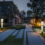 Led Outdoor Post Lights Garden Lights Outside Lights Geometric Shaped Patio Lights