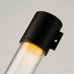 Modern Linear LED Outdoor Wall Sconce in Black Aluminum