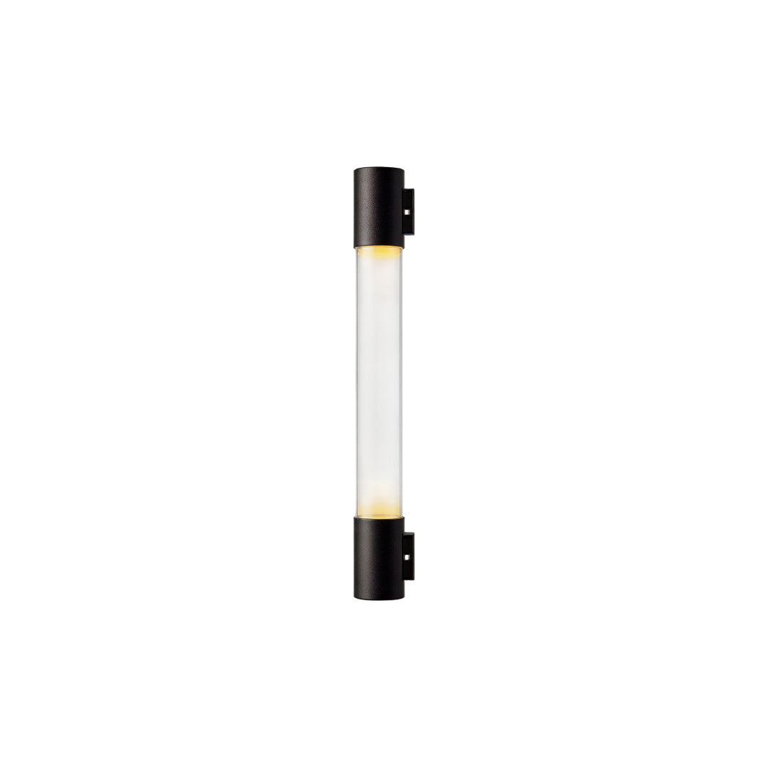 Modern Linear LED Outdoor Wall Sconce in Black Aluminum