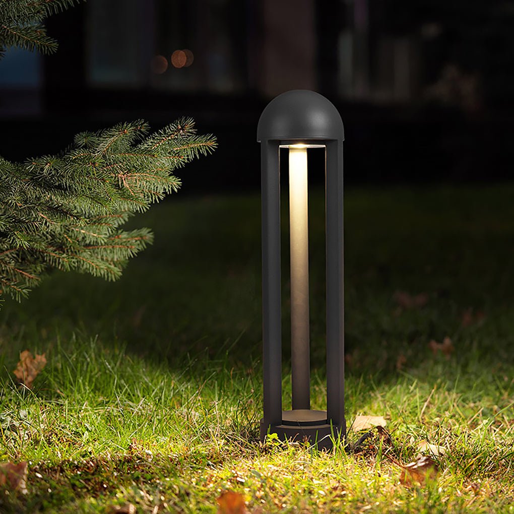 LED Outdoor Lawn Light with Decorative Columns, Warm White 3000K, IP54 Waterproof