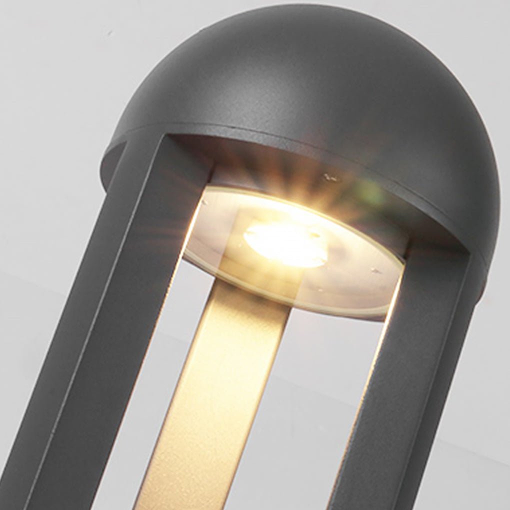 LED Outdoor Lawn Light with Decorative Columns, Warm White 3000K, IP54 Waterproof