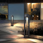 LED Outdoor Lawn Light with Decorative Columns, Warm White 3000K, IP54 Waterproof