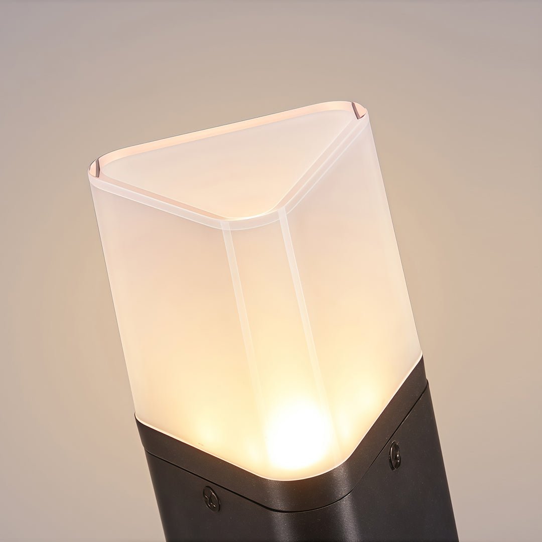 Solar Bollard Light Outdoor Garden Aluminum LED Landscape Lamp