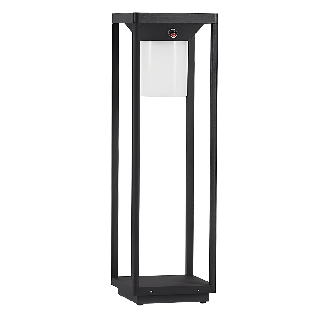 Modern Solar Bollard Lights for Pathways & Gardens – Black Aluminum