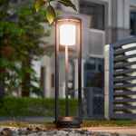 Modern Solar Bollard Lights for Pathways & Gardens – Black Aluminum