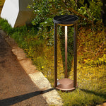 Modern Solar Bollard Lights for Pathways & Gardens – Black Aluminum
