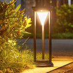 Modern Solar Bollard Lights for Pathways & Gardens – Black Aluminum