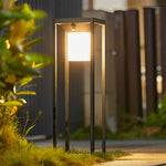 Modern Solar Bollard Lights for Pathways & Gardens – Black Aluminum