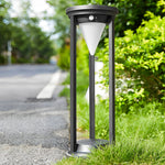 Modern Solar Bollard Lights for Pathways & Gardens – Black Aluminum