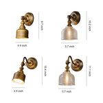 American Retro Solid Brass LED Wall Sconce for Bedroom and Living Room