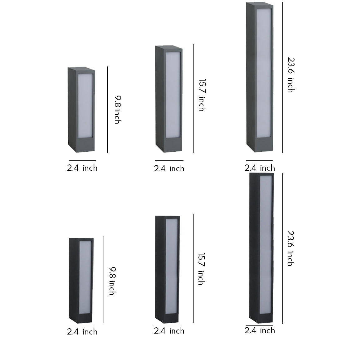 Modern Outdoor LED Bollard Light with IP65 Waterproof Aluminum Housing