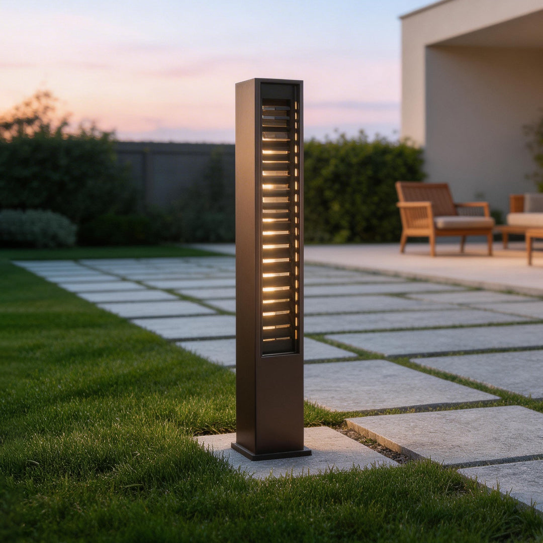 Modern LED Bollard Light for Pathways and Gardens, Warm White 3000K
