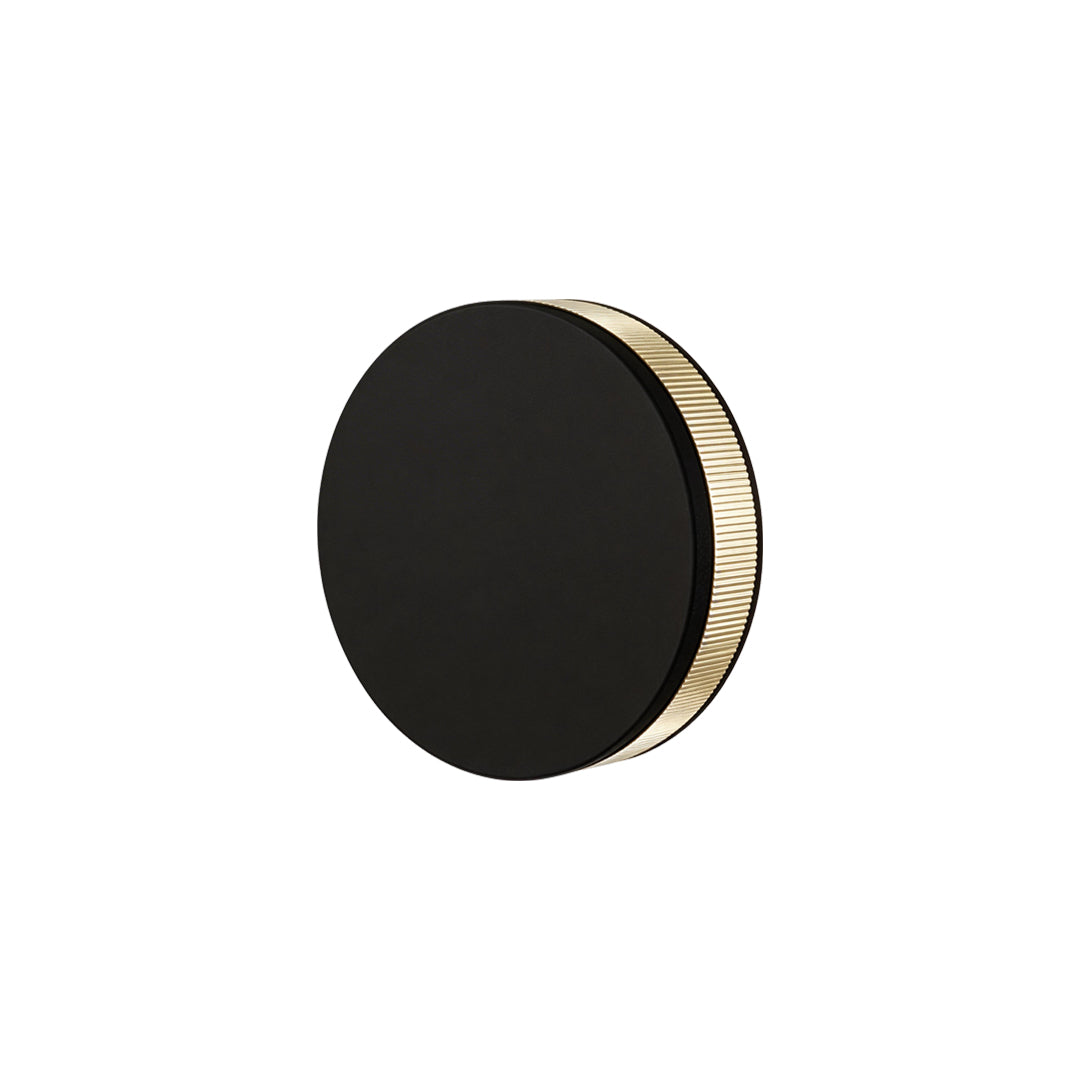 Modern Round Outdoor Wall Sconce in Black Stainless Steel with Warm LED Glow