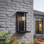 Outdoor Wall Sconce with Warm LED Light, Stainless Steel Modern Garden Lighting