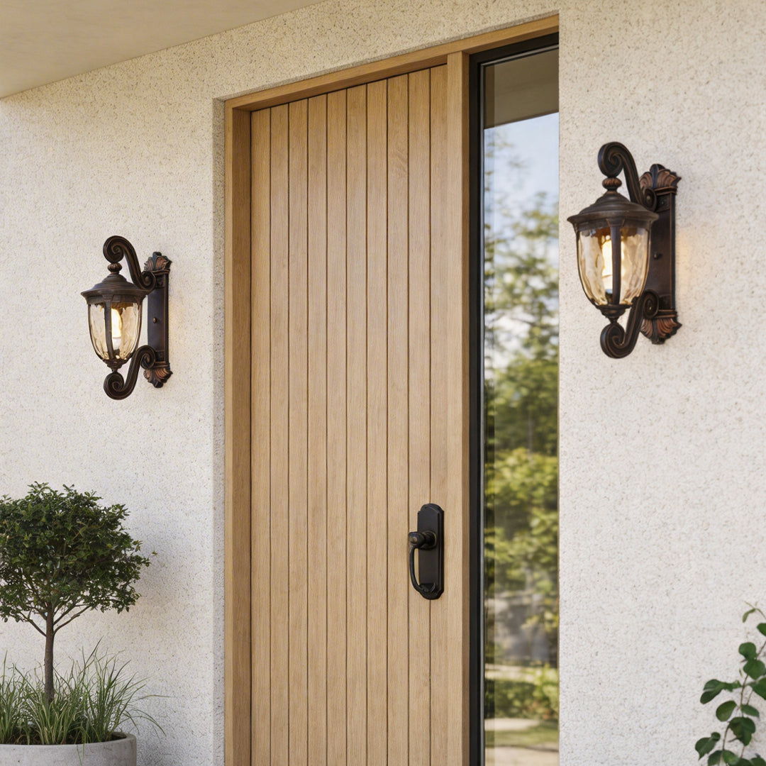 American Lantern Outdoor Wall Sconce with Warm LED Glow