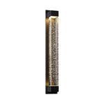 Modern Outdoor LED Wall Sconce with Bubble Glass Diffuser, Black Stainless Steel