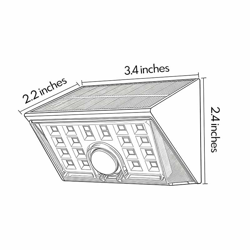 Modern Solar Motion Sensor Wall Lights, 4-Pack, Black Finish for Outdoor Spaces