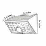 Modern Solar Motion Sensor Wall Lights, 4-Pack, Black Finish for Outdoor Spaces