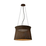 Nordic Woven Rattan Pendant Light with Adjustable Cord, Natural Minimalist Ceiling Lamp