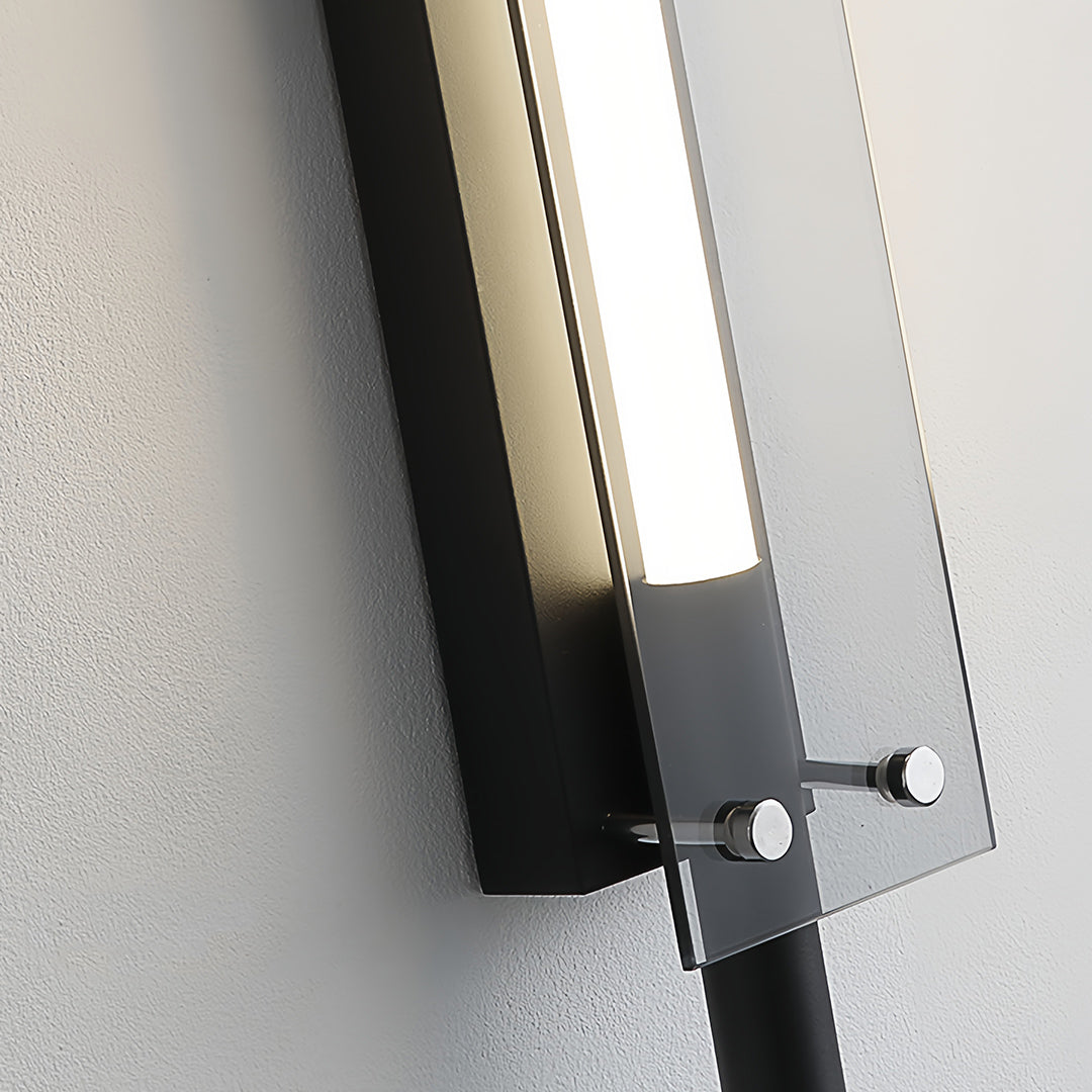 Linear LED Wall Sconce in Black with Up-Down Illumination for Modern Hallways