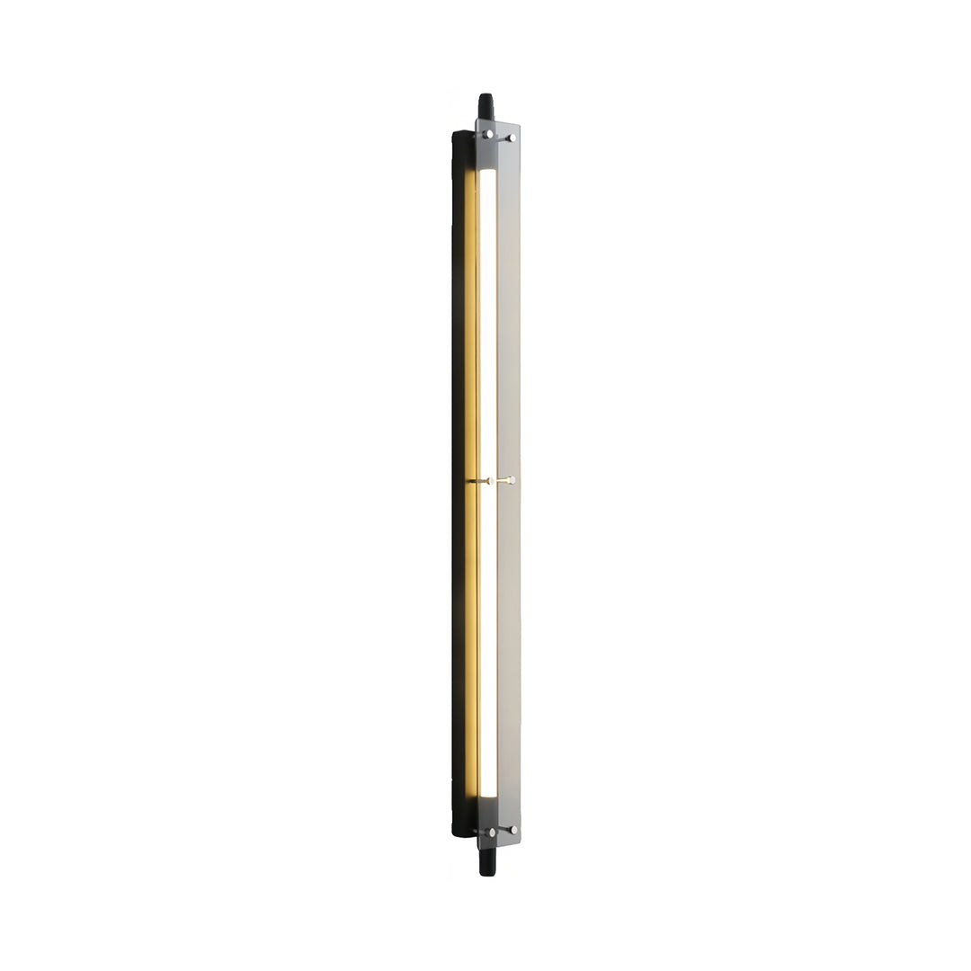 Linear LED Wall Sconce in Black with Up-Down Illumination for Modern Hallways