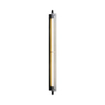 Linear LED Wall Sconce in Black with Up-Down Illumination for Modern Hallways