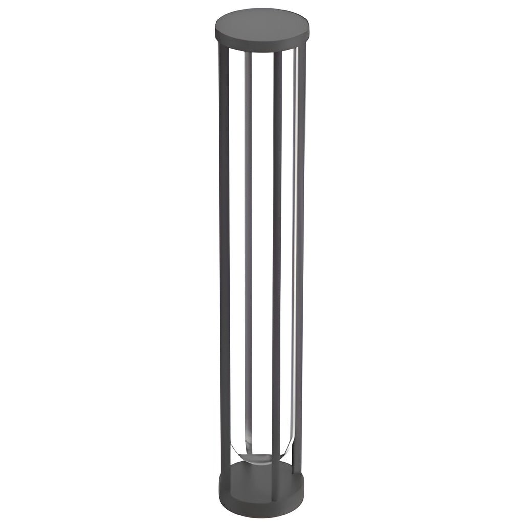 Modern Aluminum LED Outdoor Post Light with Clear Glass Shade