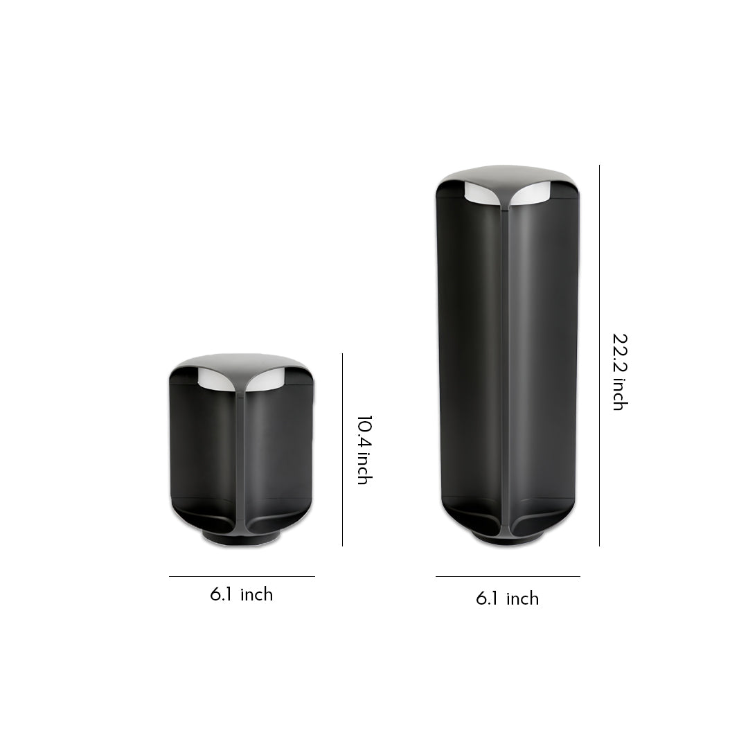 Modern Outdoor Bollard Light in Black or Gray | IP65 Waterproof Aluminum Landscape Lamp