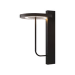 Aria Outdoor Wall Sconce in Black Stainless Steel with Warm LED Glow