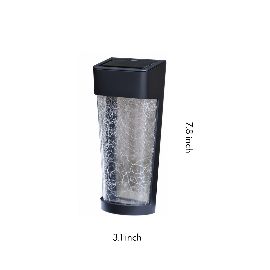 Aurelia Outdoor Wall Sconce — Minimalist LED Garden Lantern in Black with Clear Glass