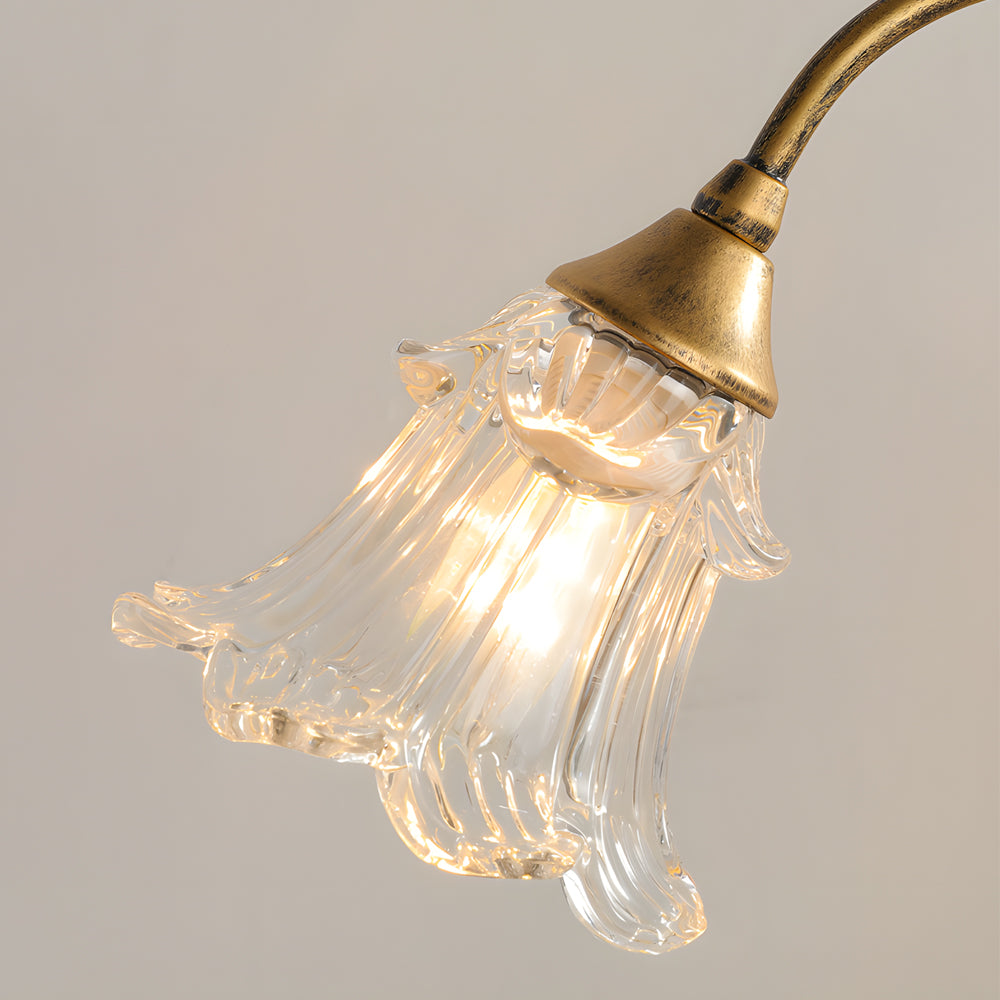 Lily Dual Glass Table Lamp with Leaf Accents for Modern Interiors