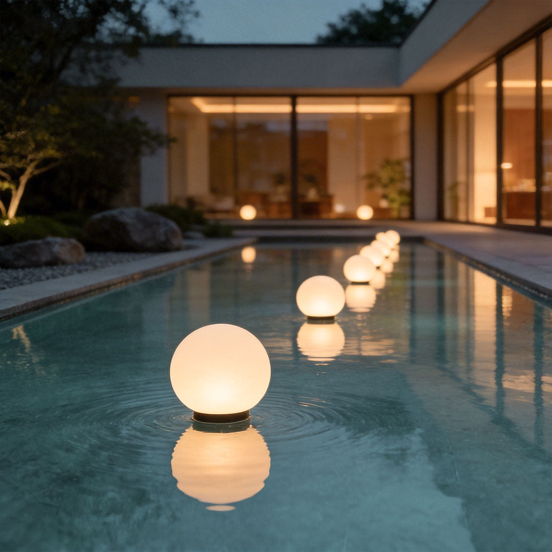Lunar Acrylic LED Landscape Light – Modern Outdoor Garden Sphere
