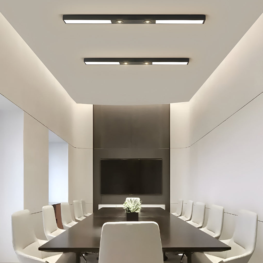 Linear LED Pendant Light in Matte Black for Modern Interiors