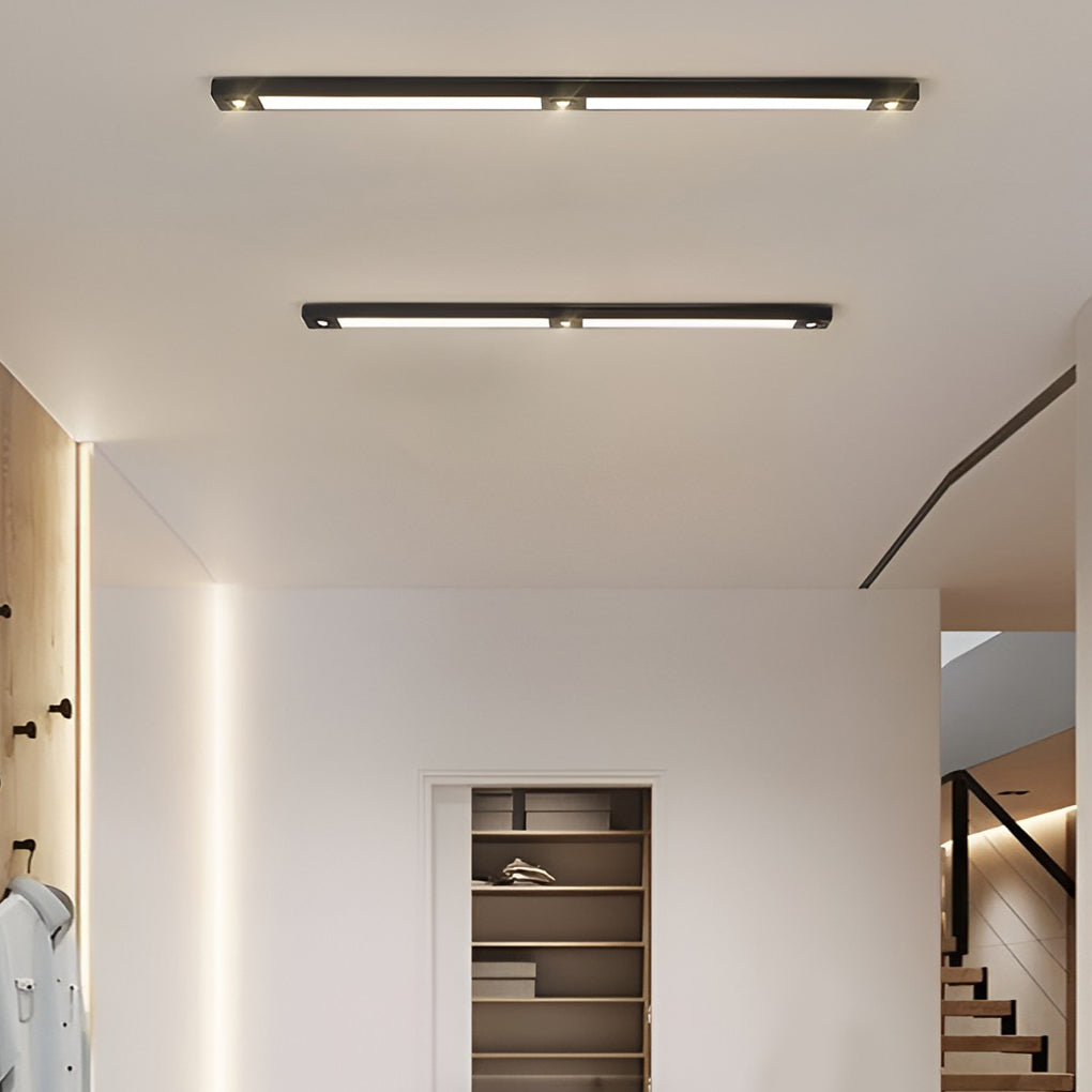Linear LED Pendant Light in Matte Black for Modern Interiors