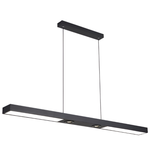 Linear LED Pendant Light in Matte Black for Modern Interiors
