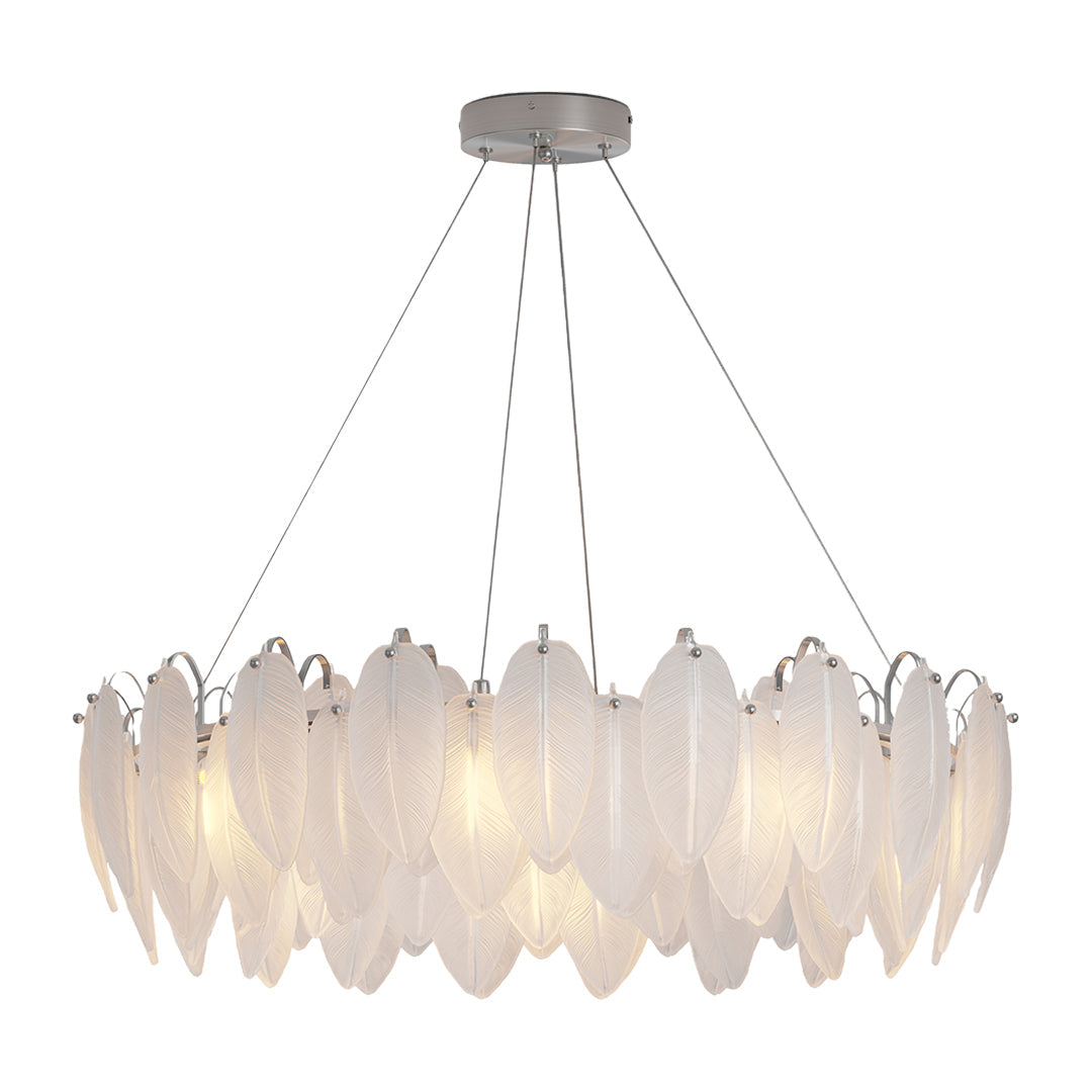 Feather Glass Chandelier Modern Luxury Pendant Light